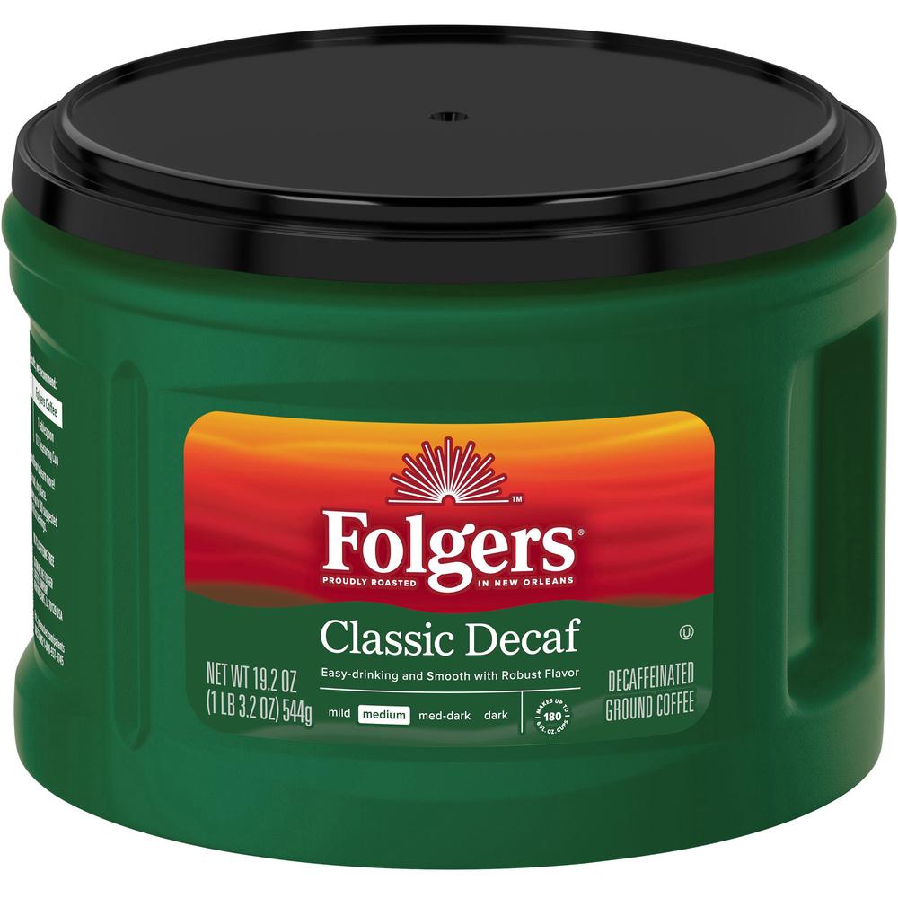 Folgers&reg; Classic Decaf Coffee - Medium - 19.2 oz - 1 Each. Picture 1