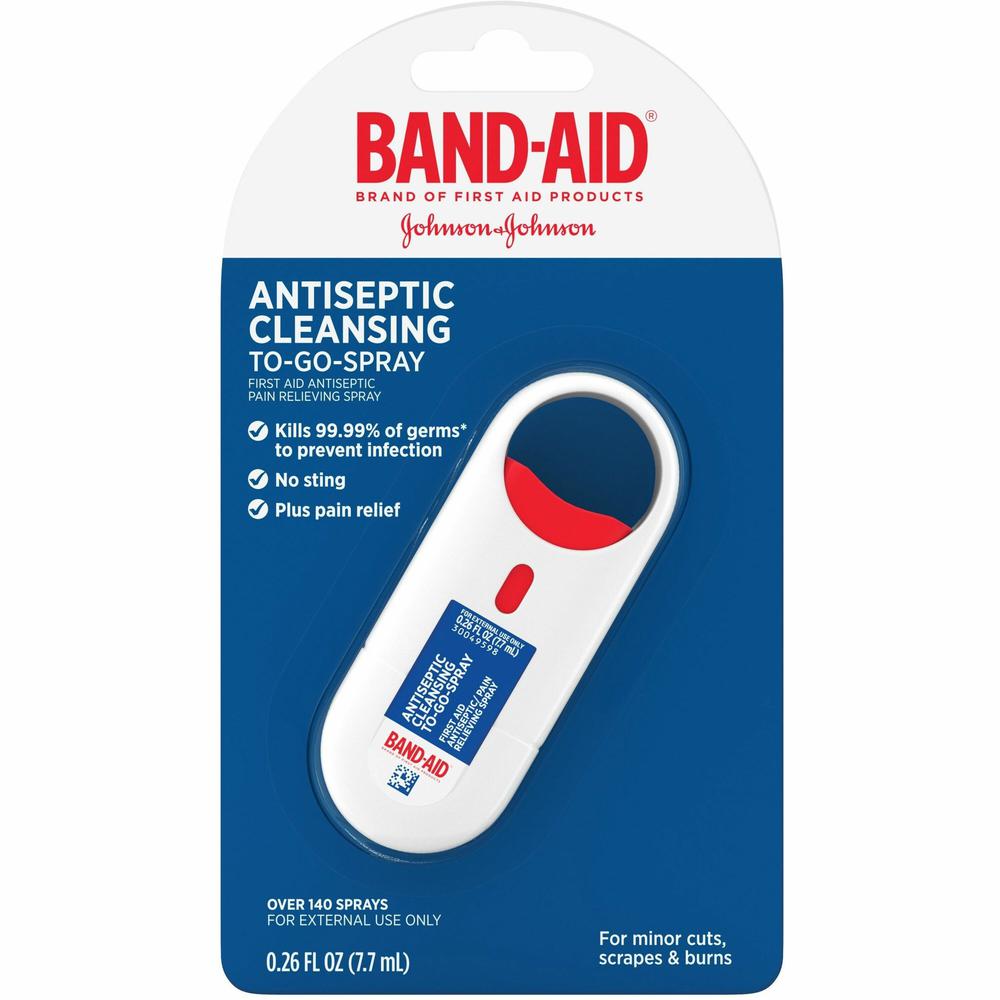 Band-Aid Antiseptic Cleansing To-Go Spray - For Cut, Scrape, Burn - 0.26 fl oz - 1 Each. Picture 1