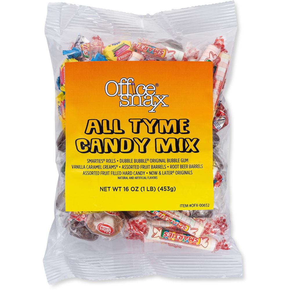 Office Snax All Tyme Mix Assorted Candies - Assorted - Individually Wrapped - 16 oz - 1 Each. Picture 1