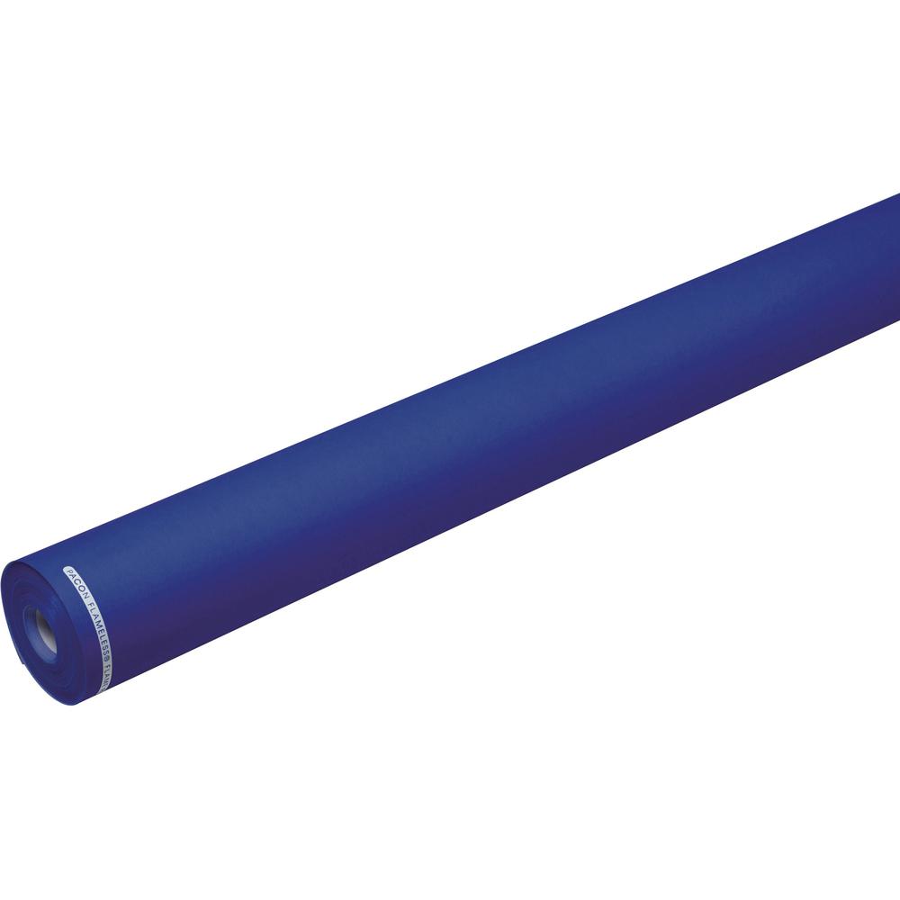 Flameless Flame-Retardant Paper - Classroom, Office, Mural, Banner, Bulletin Board - 48"Width x 100 ftLength - 1 Roll - Sapphire Blue. Picture 1