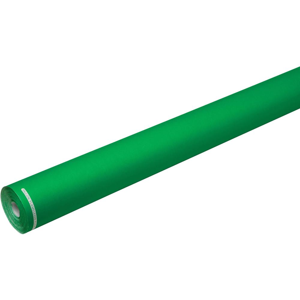 Flameless Flame-Retardant Paper - Classroom, Office, Mural, Banner, Bulletin Board - 48"Width x 100 ftLength - 1 Roll - Tropical Green. Picture 1