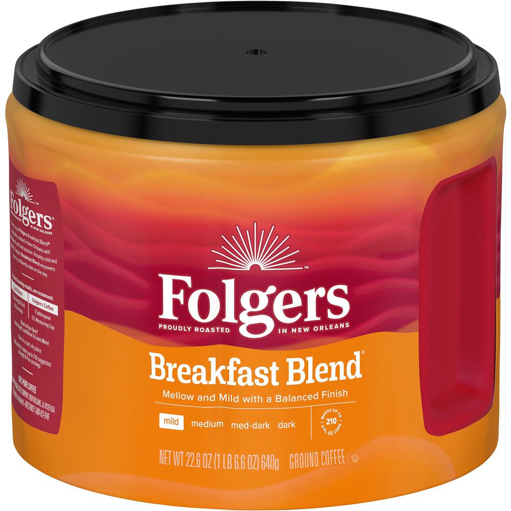 Folgers&reg; Ground Breakfast Blend Coffee - Mild - 22.6 oz - 1 Each. Picture 1