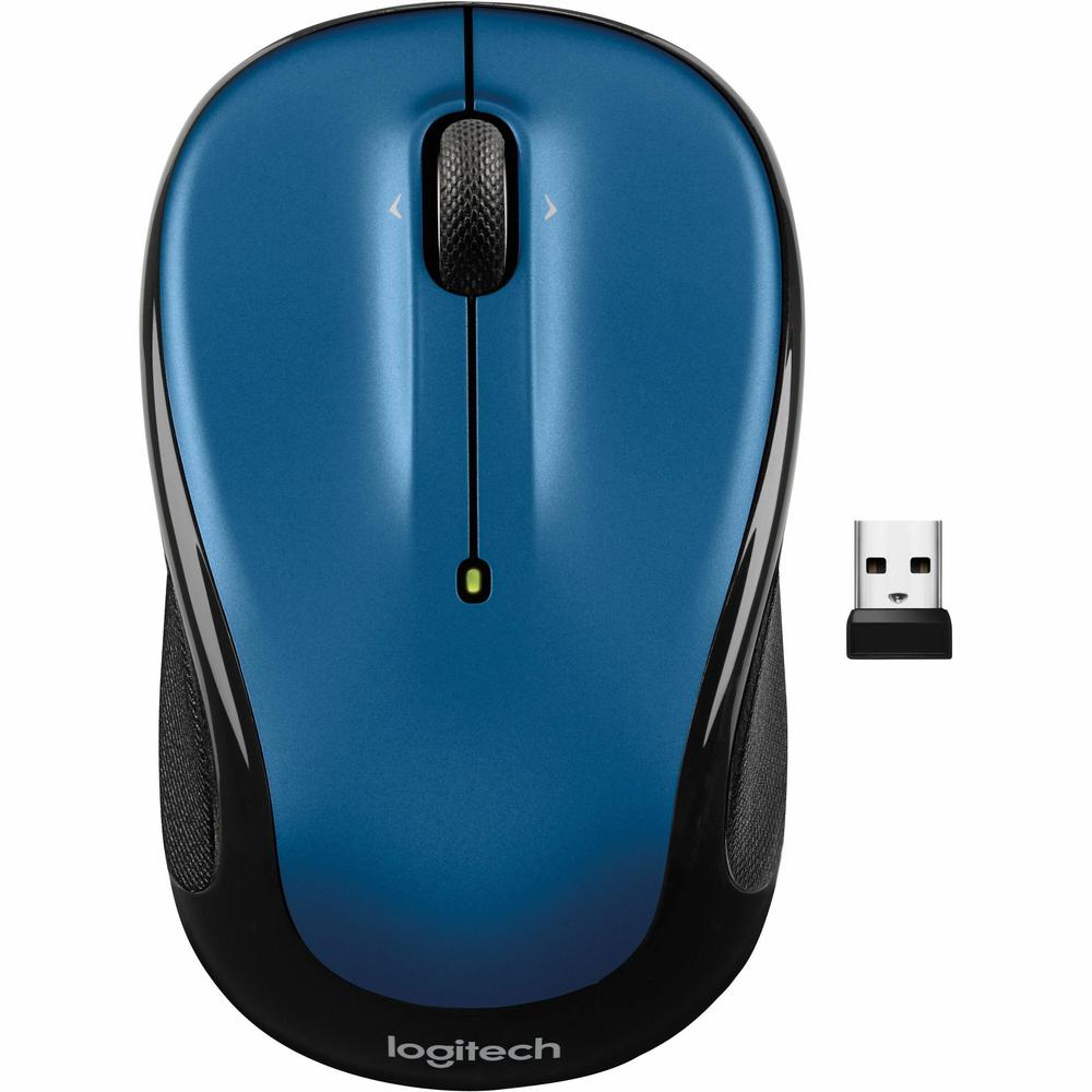 Logitech Mouse - Optical - Wireless - Radio Frequency - Blue - USB - 5 Button(s). Picture 1
