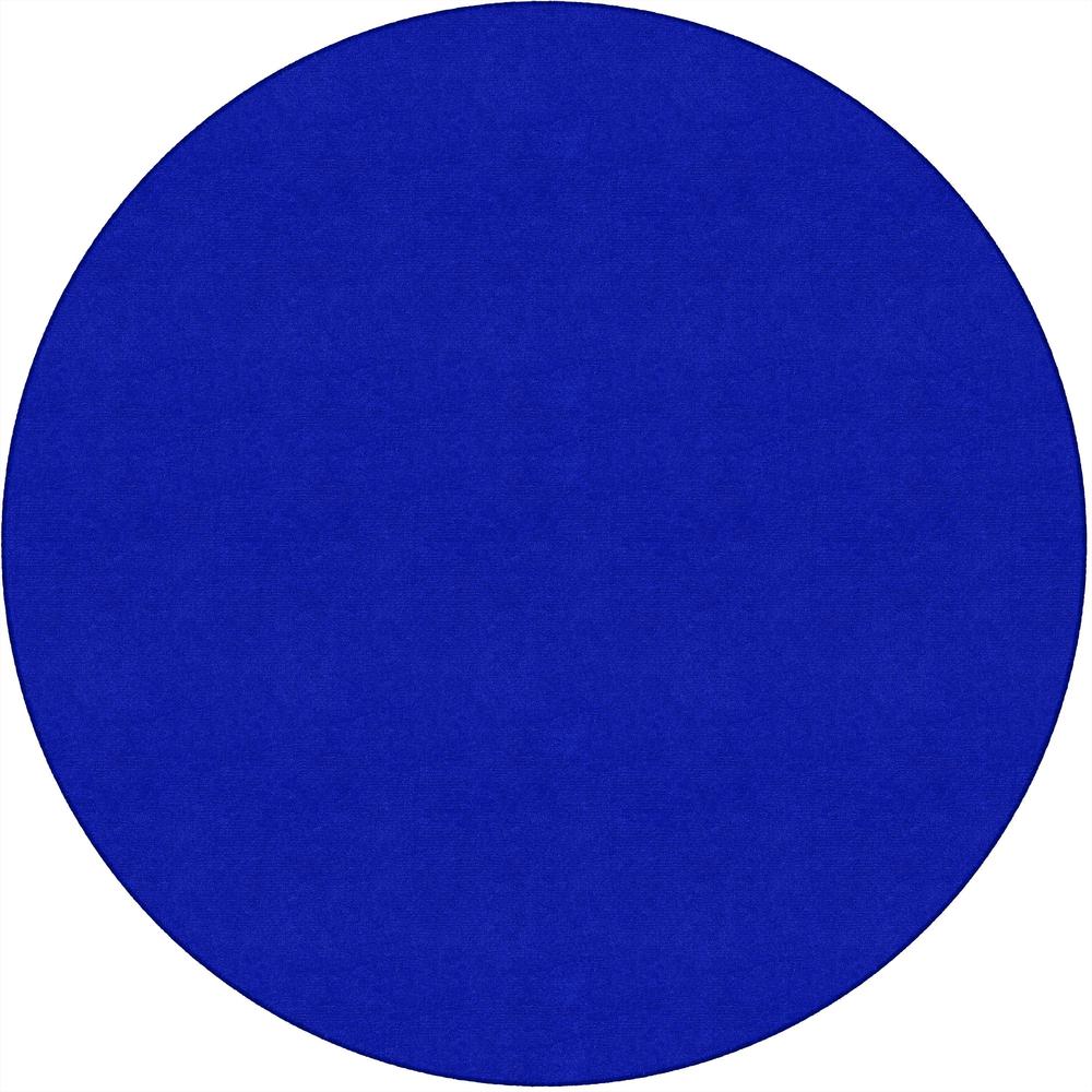 Flagship Carpets Ameristrong Solid Color Rug - Floor Rug - Traditional - 72" Diameter - Round - Royal Blue - Nylon. Picture 1