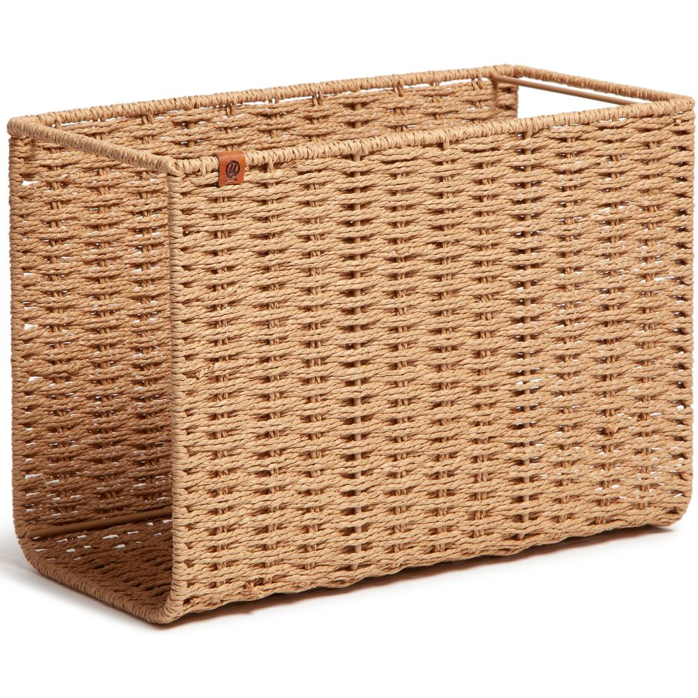 U Brands Woven File Basket - Brown - 1 Each. Picture 1