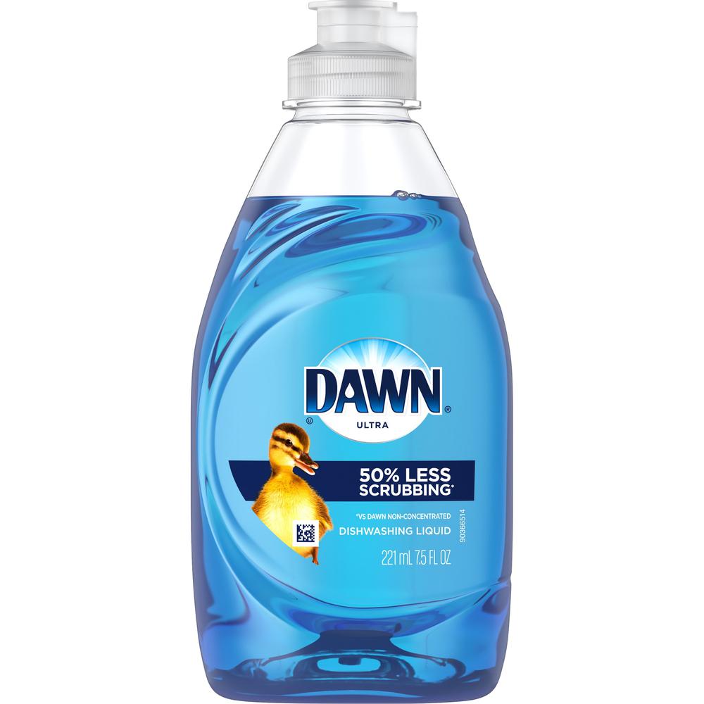 Dawn Ultra Dish Liquid Soap - Concentrate - 7.5 fl oz (0.2 quart) - Original Scent - 18 / Carton - Blue. Picture 1
