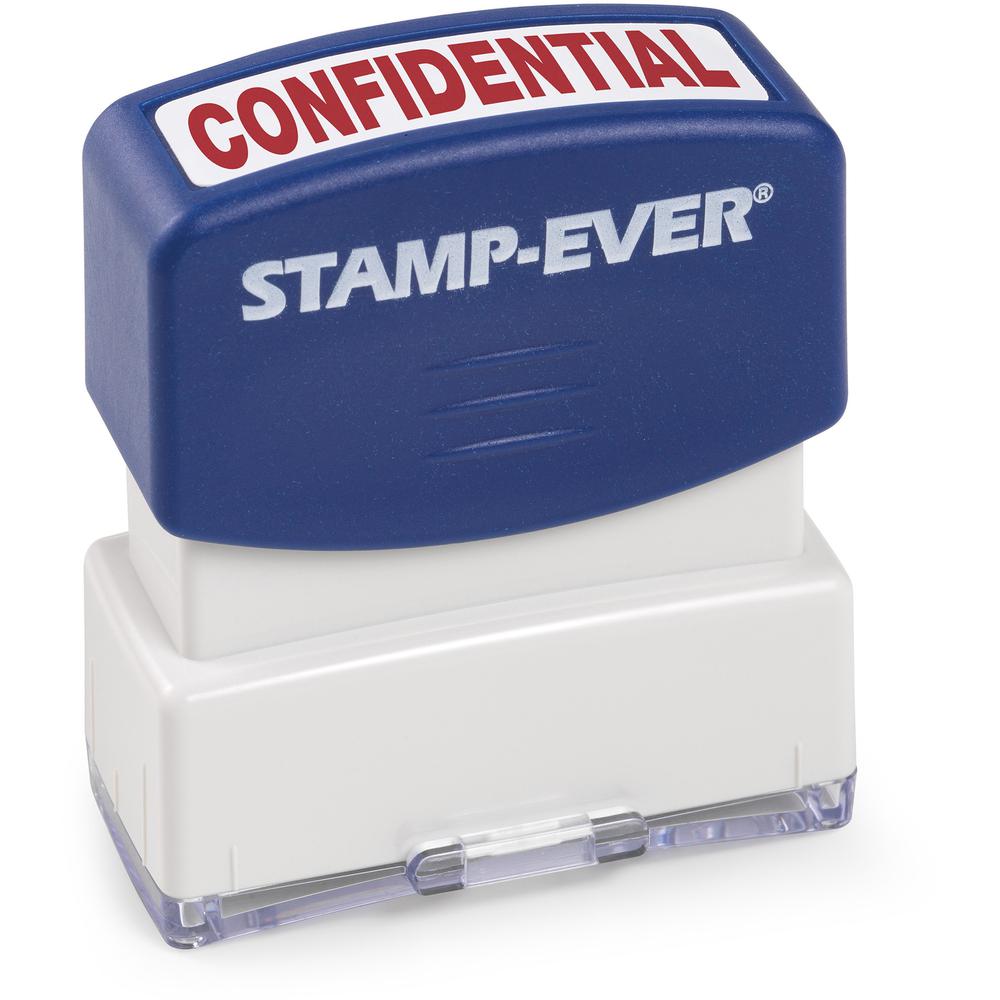 Printy Pre-inked CONFIDENTIAL Message Stamp - Message Stamp - "CONFIDENTIAL" - Red - 1 Each. Picture 1