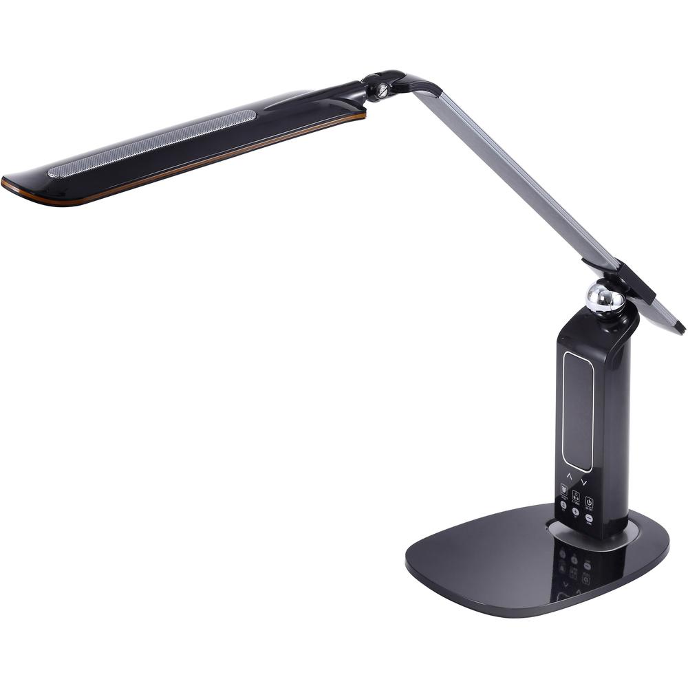 Bostitch Adjustable LED Desk Lamp with Digital Screen, Black - 10 W LED Bulb - Flicker-free, Glare-free Light, Adjustable Head, Flexible Neck, Adjustable Brightness, Dimmable, Eco-friendly, Alarm - 55. Picture 1
