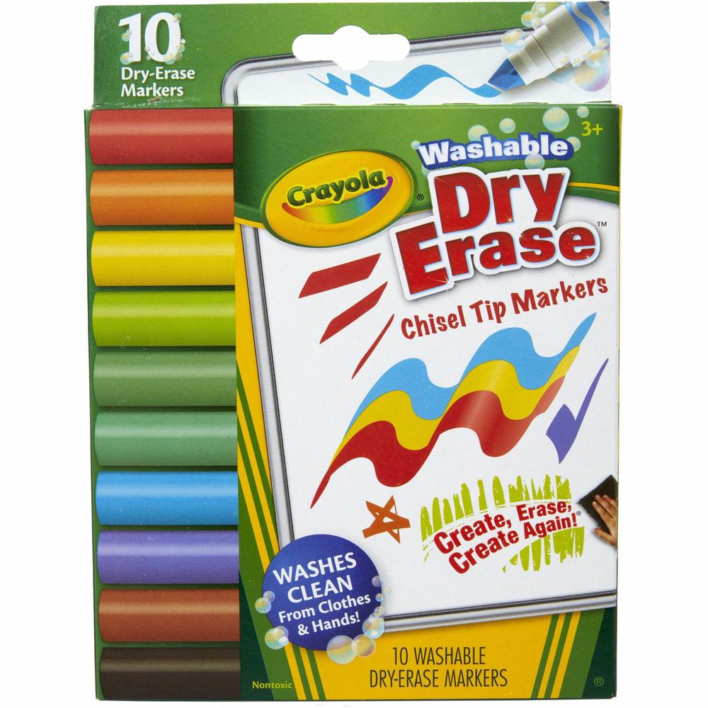 Crayola Washable Dura-Wedge Tip Dry-Erase Markers - 1 Pack. Picture 1