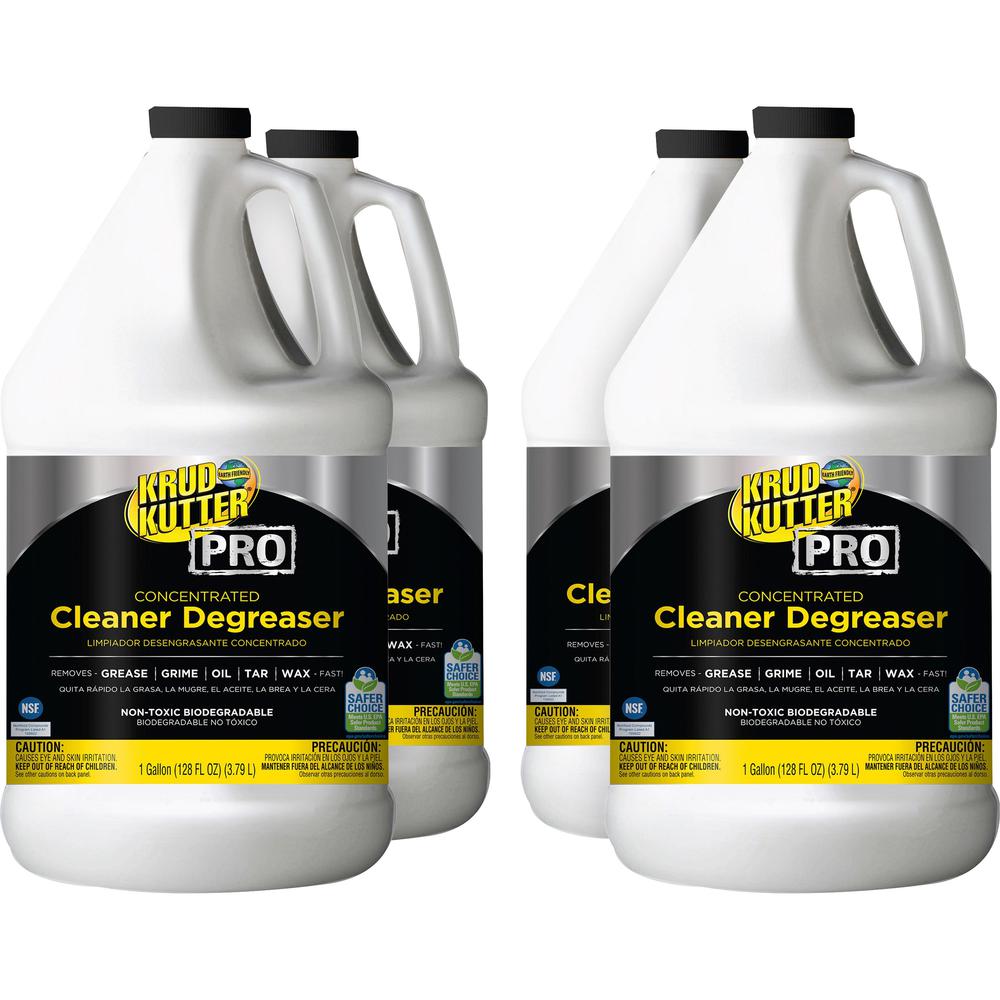 Krud Kutter PRO Cleaner Degreaser - Concentrate - 128 fl oz (4 quart) - 4 / Carton - Heavy Duty, Chemical-free, Residue-free - Clear. Picture 1