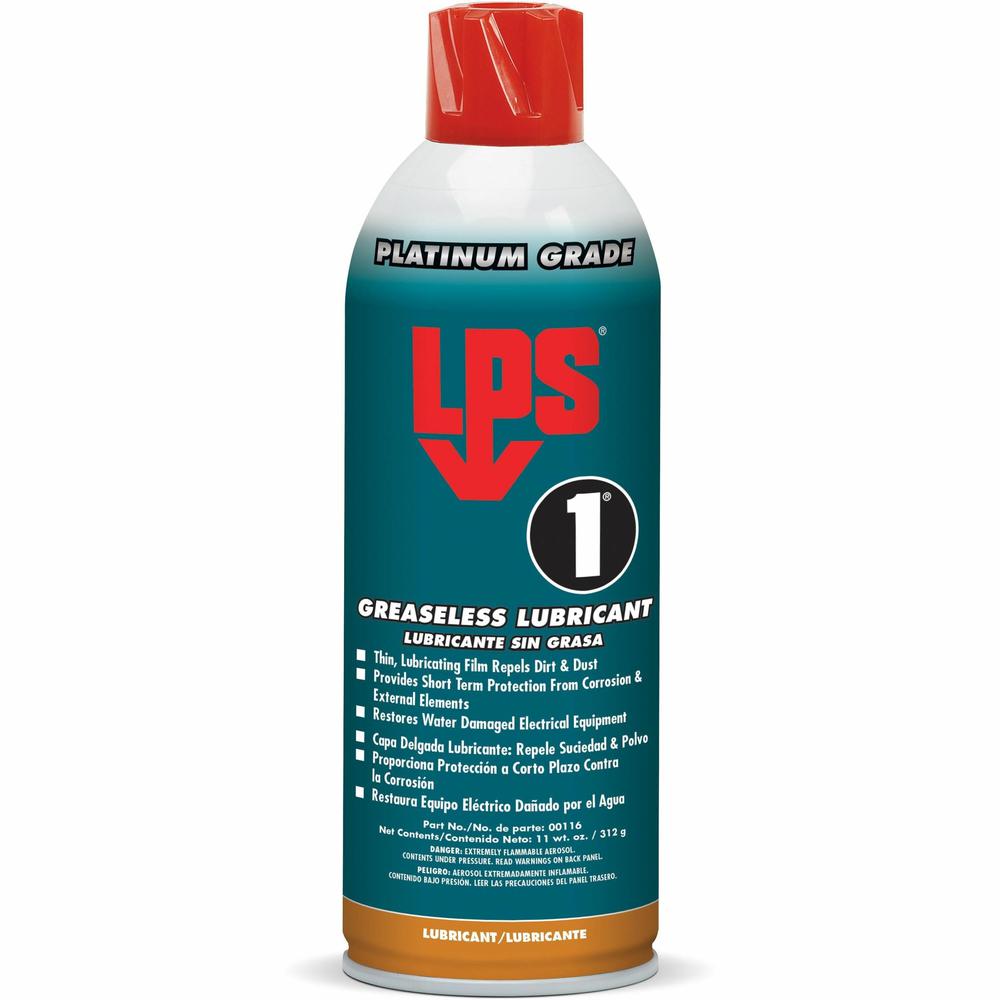 LPS 1 Greaseless Lubricant - 11 fl oz - Dirt Resistant - 12 / Case. Picture 1