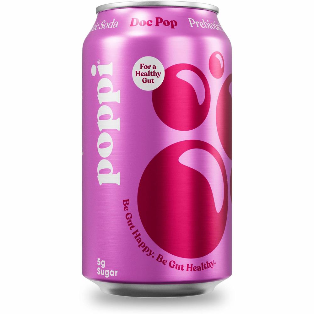 Poppi Doc Pop Prebiotic Soda - Ready-to-Drink - 12 fl oz (355 mL) - 12 / Carton. Picture 1