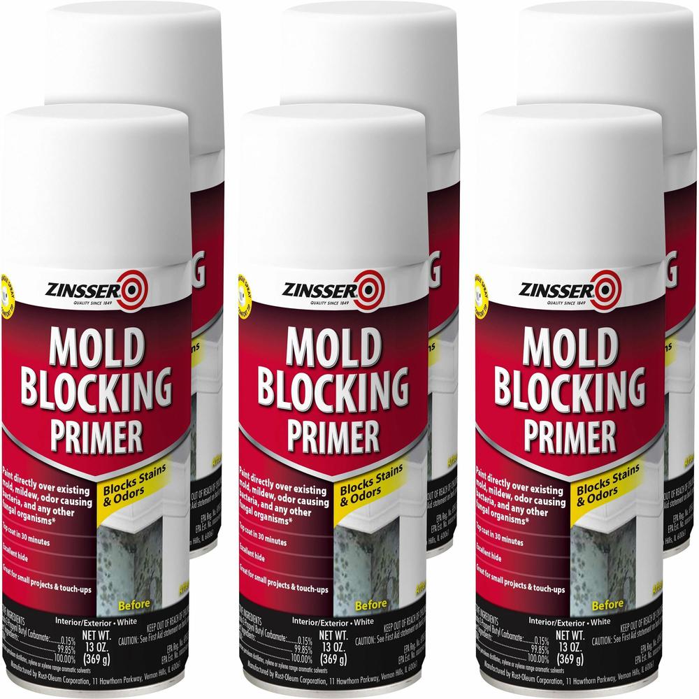 Zinsser Mold Killing Primer - 6 / Carton - White. Picture 1