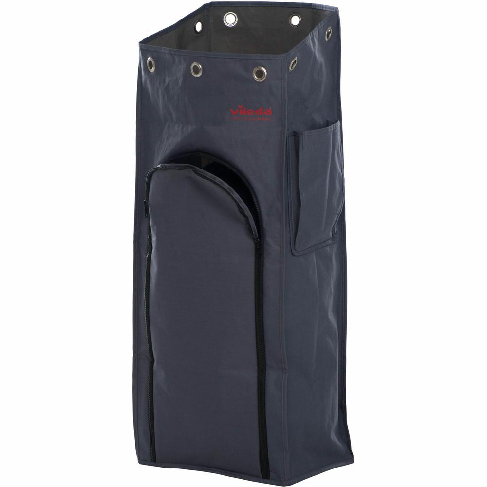 Vileda Professional VoleoPro Zipper Bin Bag Cover - 18.50 gal Capacity - 9.40" Width x 13.40" Depth - Multi - 1Each - Janitorial Cart, Bottle, Cloth. Picture 1