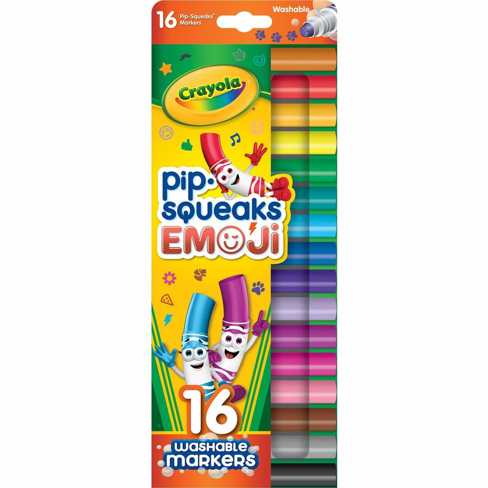 Crayola Pip Squeaks Marker Stamps - Assorted - 16 / Pack. Picture 1