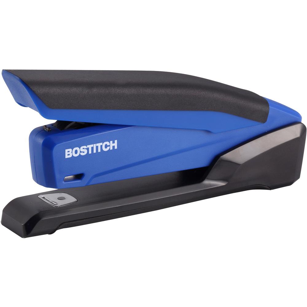 Bostitch InPower Spring-Powered Antimicrobial Desktop Stapler - 20 Sheets Capacity - 210 Staple Capacity - Full Strip - 1 Each - Blue. Picture 1