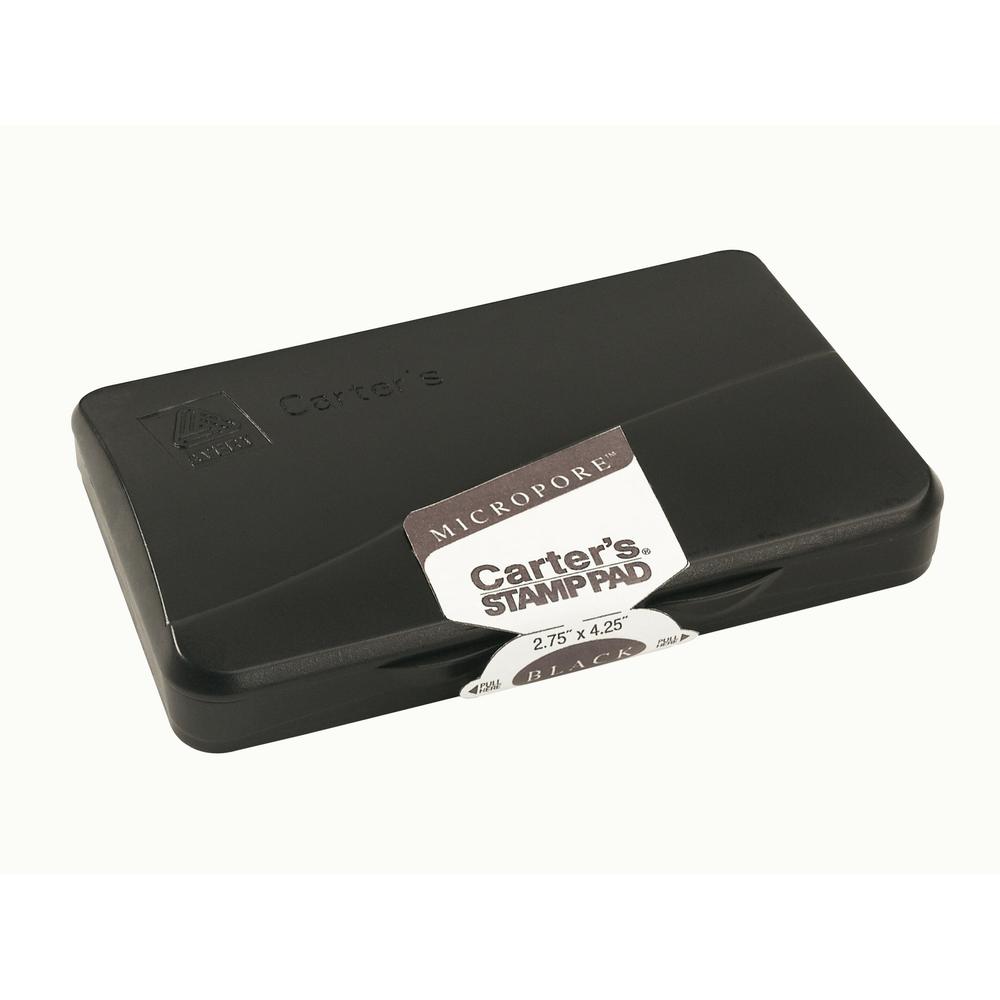 Carter's&trade; Carter's Micropore Stamp Pad - 1 Each - 2.8" Width x 4.3" Length - Black Ink - Black. The main picture.