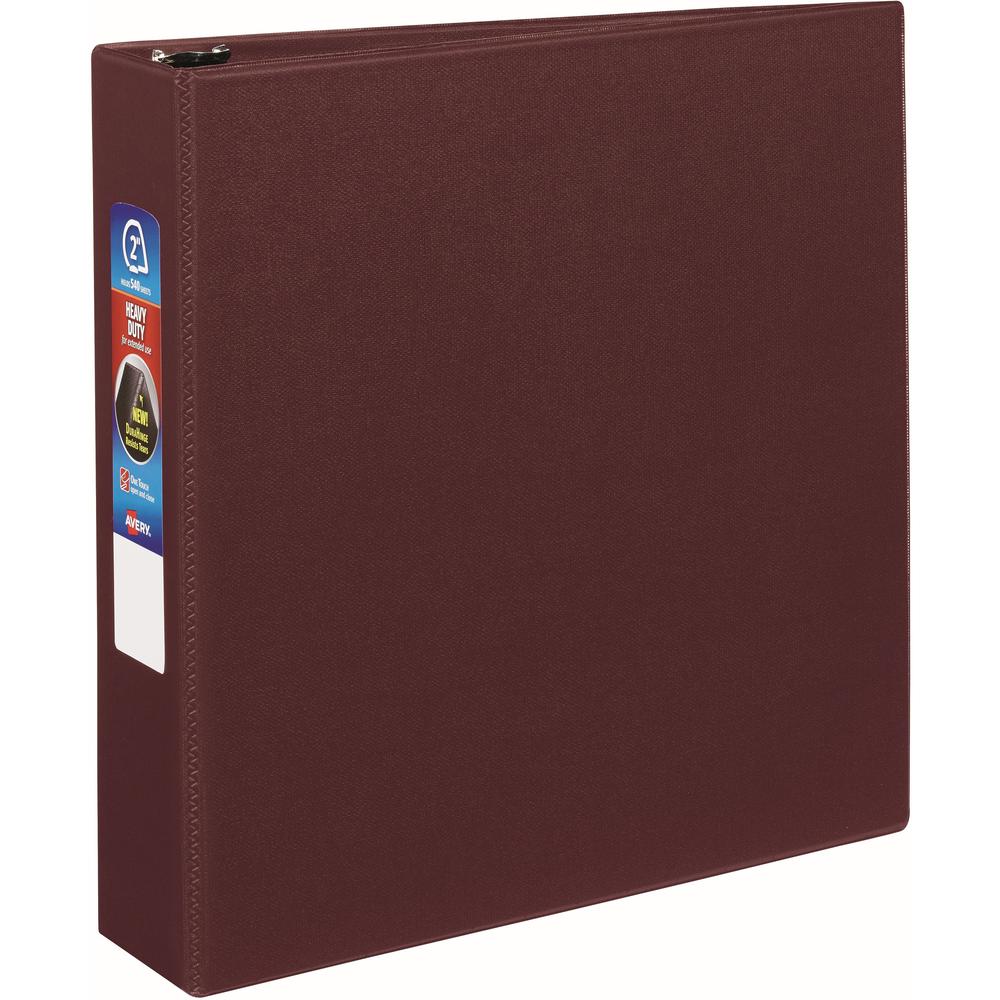 Avery&reg; 2" Heavy-Duty Binder - 2" Binder Capacity - Letter - 8 1/2" x 11" Sheet Size - 540 Sheet Capacity - Ring Fastener(s) - 4 Pocket(s) - Polypropylene - Recycled - Pocket, Heavy Duty, One Touch. Picture 1