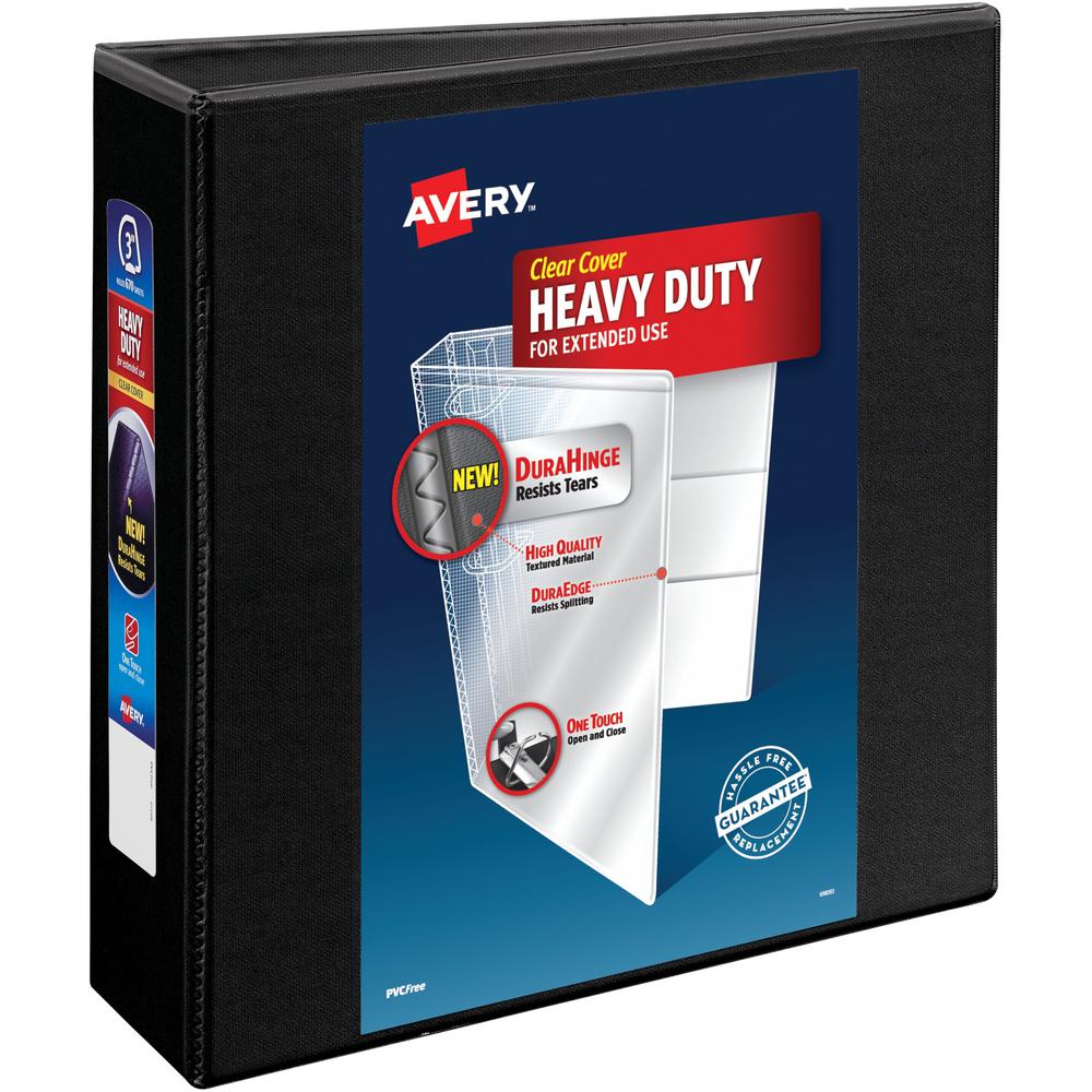 Avery&reg; Heavy-Duty View 3 Ring Binder - 3" Binder Capacity - Letter - 8 1/2" x 11" Sheet Size - 670 Sheet Capacity - 3 x Ring Fastener(s) - 4 Pocket(s) - Polypropylene - Recycled - Pocket, Heavy Du. The main picture.