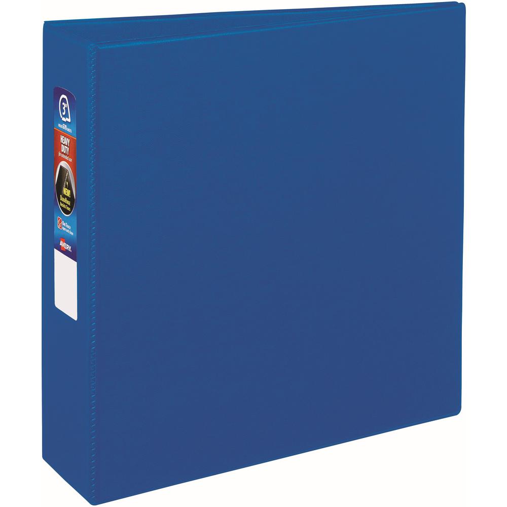 Avery&reg; 3" Heavy Duty Binder - 3" Binder Capacity - Letter - 8 1/2" x 11" Sheet Size - 670 Sheet Capacity - Ring Fastener(s) - 4 Pocket(s) - Polypropylene - Recycled - Pocket, Heavy Duty, One Touch. Picture 1