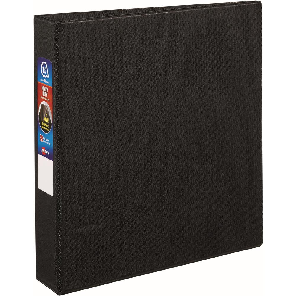 Avery&reg; Heavy-duty Binder - One-Touch Rings - DuraHinge - 1 1/2" Binder Capacity - Letter - 8 1/2" x 11" Sheet Size - 400 Sheet Capacity - Ring Fastener(s) - 4 Pocket(s) - Polypropylene - Recycled . Picture 1