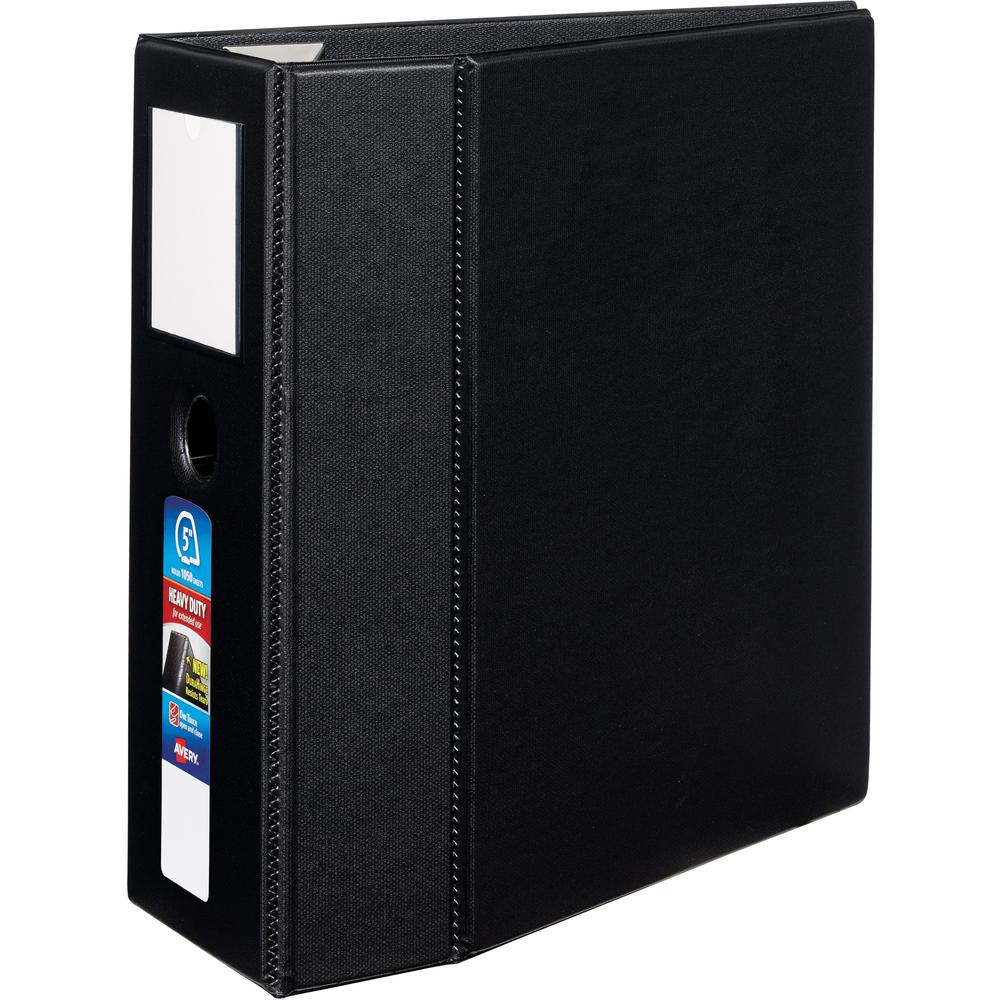 Avery&reg; Heavy-Duty Binder with Locking One Touch EZD Rings - 5" Binder Capacity - Letter - 8 1/2" x 11" Sheet Size - 1050 Sheet Capacity - Ring Fastener(s) - 4 Pocket(s) - Polypropylene - Recycled . Picture 1