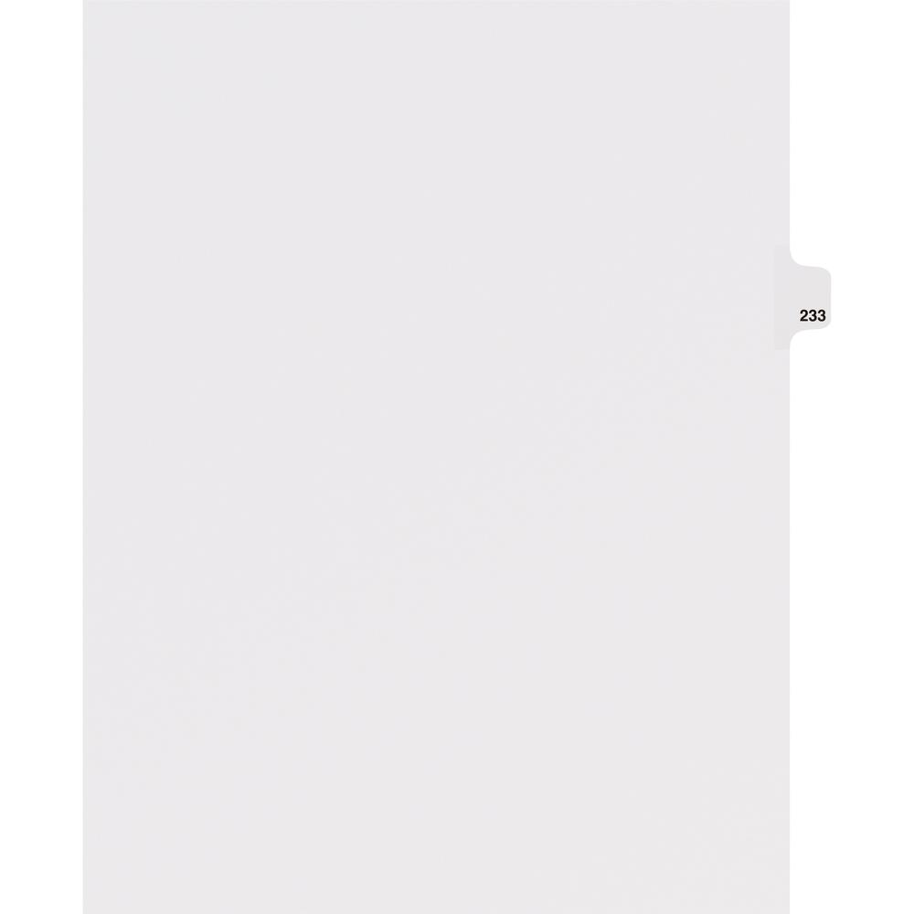 Avery&reg; Side Tab Individual Legal Dividers - 25 x Divider(s) - Side Tab(s) - 233 - 1 Tab(s)/Set - 8.5" Divider Width x 11" Divider Length - Letter - 8.50" Width x 11" Length - White Paper Divider -. Picture 1