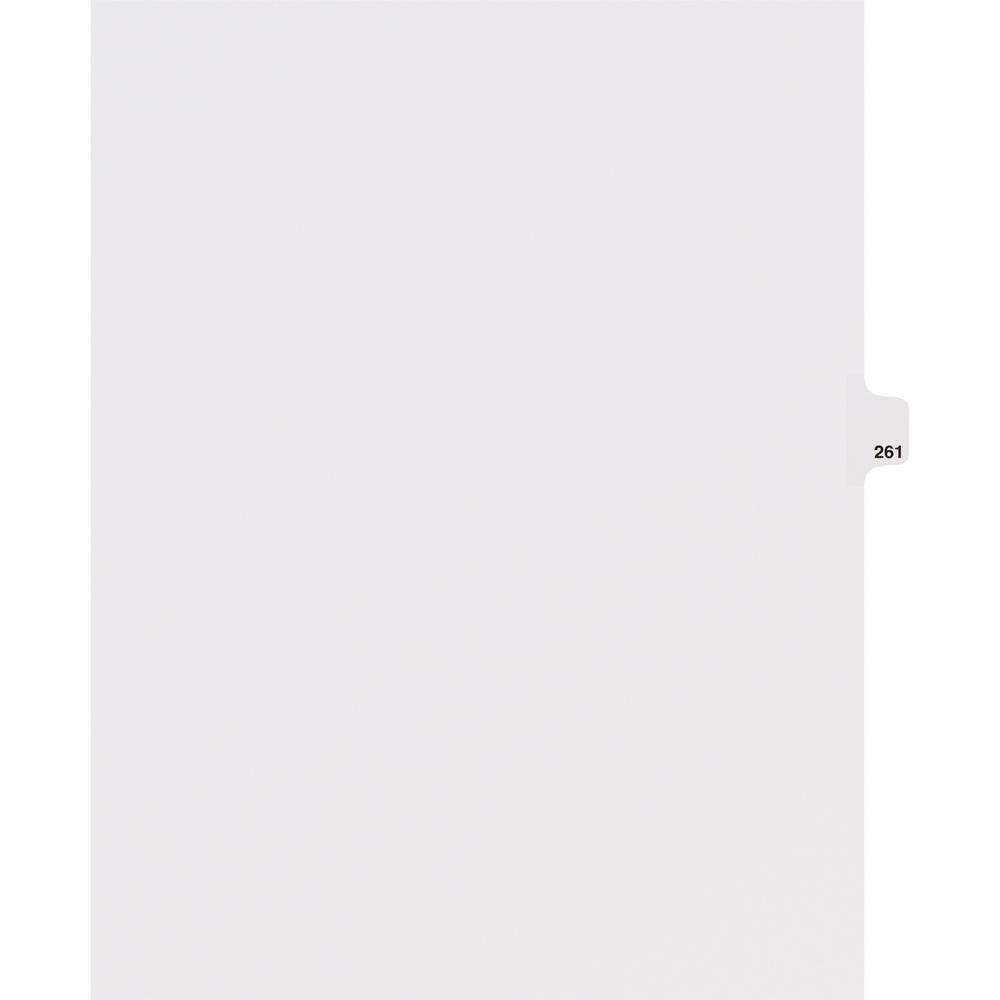 Avery&reg; Side Tab Individual Legal Dividers - 25 x Divider(s) - Side Tab(s) - 261 - 1 Tab(s)/Set - 8.5" Divider Width x 11" Divider Length - Letter - 8.50" Width x 11" Length - White Paper Divider -. Picture 1