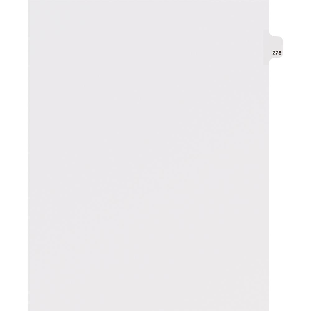 Avery&reg; Side Tab Individual Legal Dividers - 25 x Divider(s) - Side Tab(s) - 278 - 1 Tab(s)/Set - 8.5" Divider Width x 11" Divider Length - Letter - 8.50" Width x 11" Length - White Paper Divider -. The main picture.