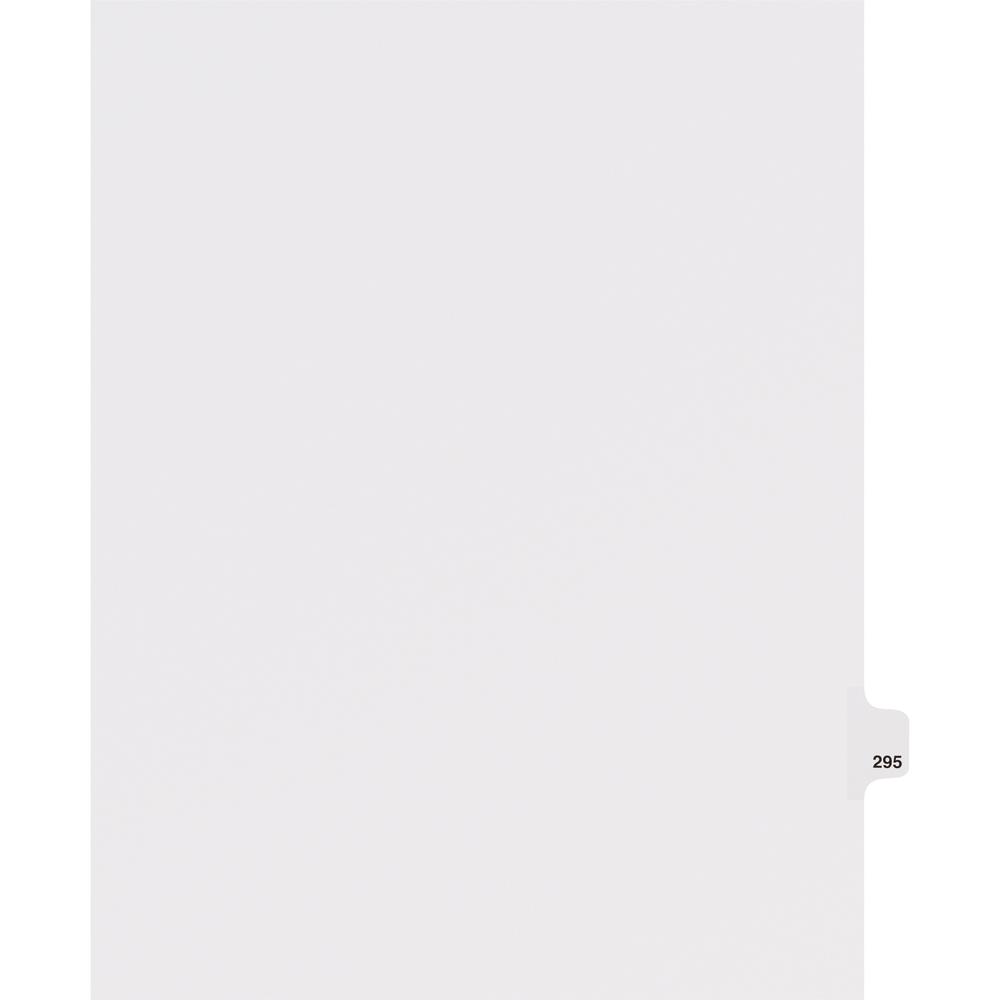 Avery&reg; Side Tab Individual Legal Dividers - 25 x Divider(s) - Side Tab(s) - 295 - 1 Tab(s)/Set - 8.5" Divider Width x 11" Divider Length - Letter - 8.50" Width x 11" Length - White Paper Divider -. Picture 1