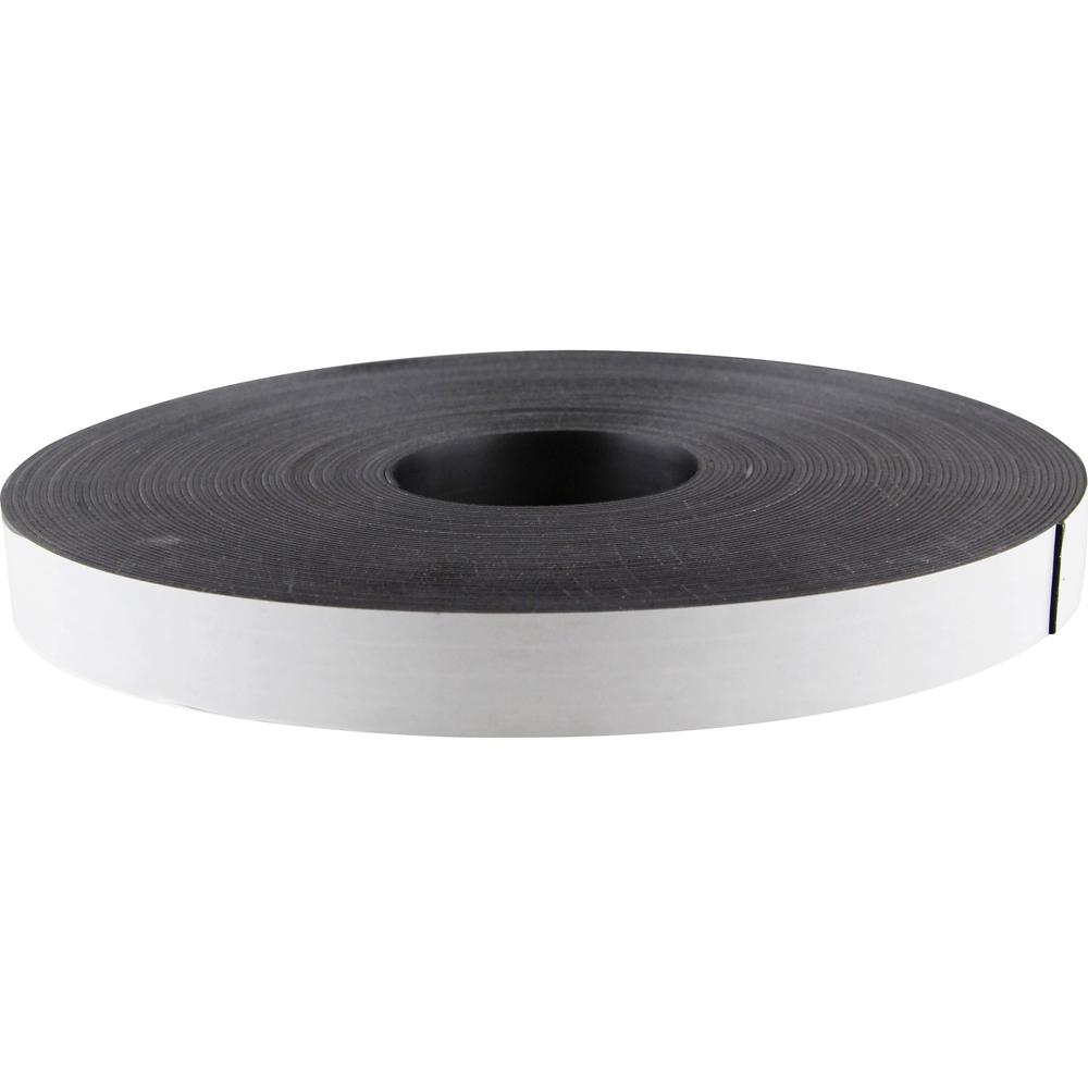 Zeus Magnetic Tape - 33.33 yd Length x 1" Width - Magnet - Adhesive Backing - For Sign, Photo - 1 / Roll - Black. Picture 1