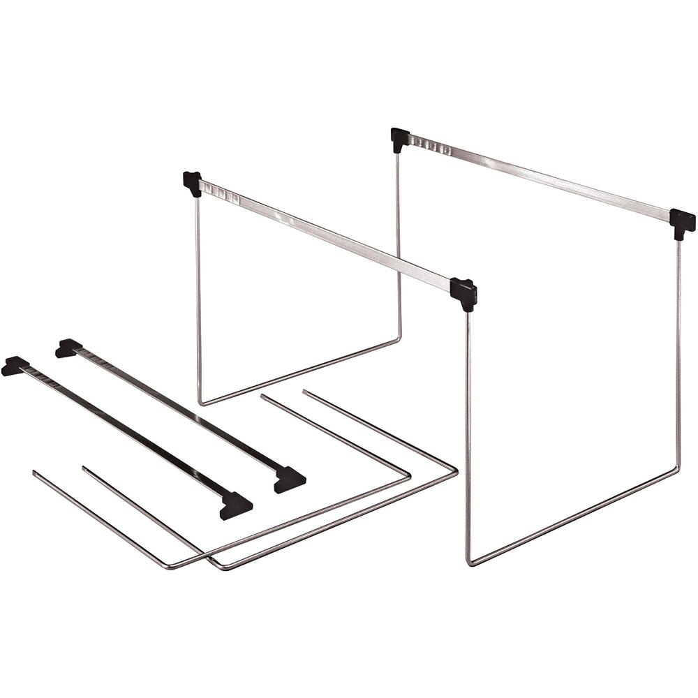 Pendaflex Actionframe Drawer File Frames - Letter - 14"-18" Long - Steel - Stainless Steel - 2 / Box. Picture 1