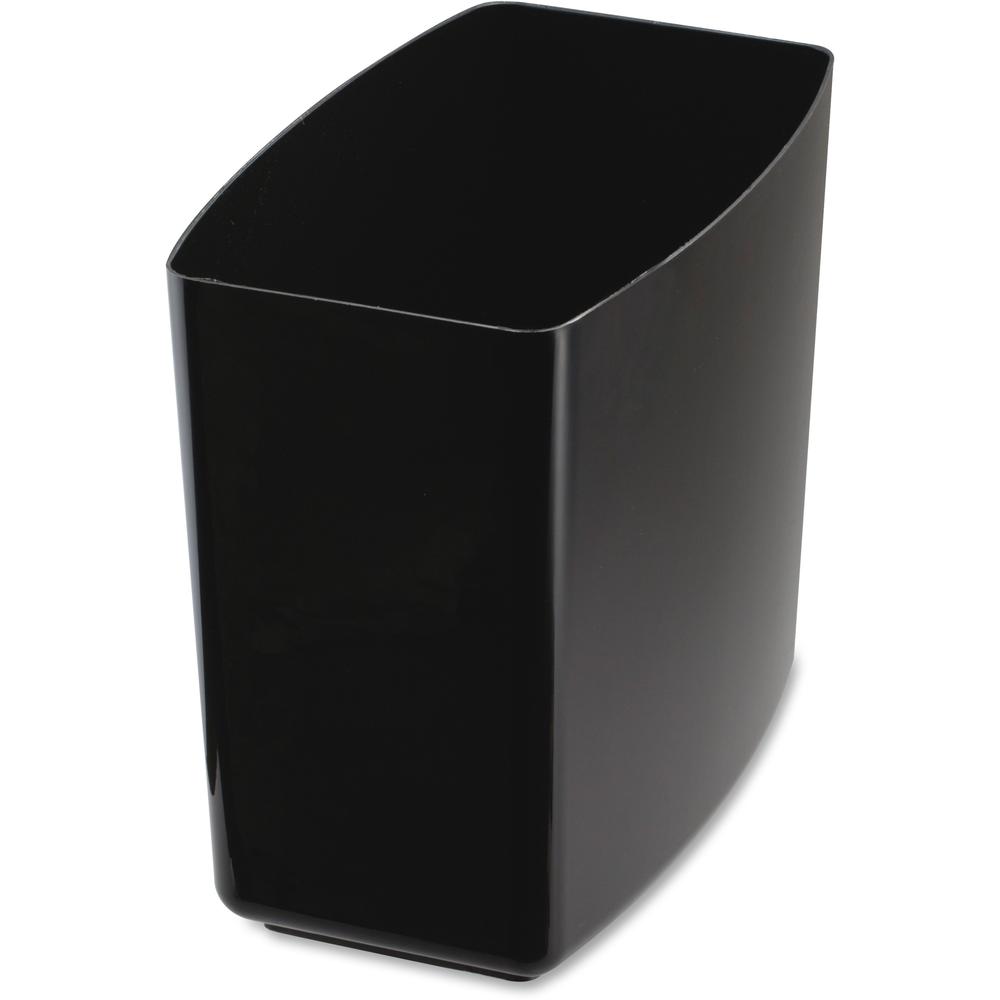 Officemate 2200 Series Waste Container - 5 gal Capacity - 12.5" Height x 13.8" Width x 8.4" Depth - Black - 1 Each. Picture 1