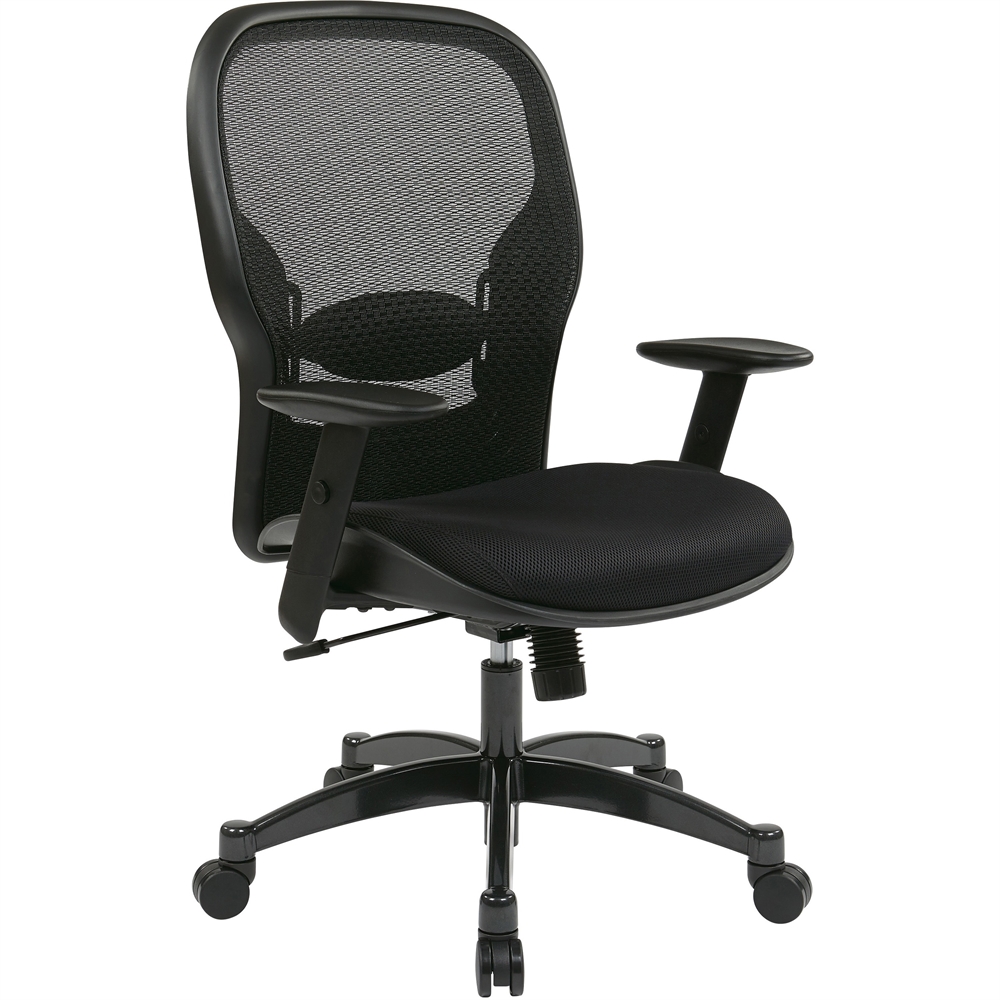 Office Star Space 2300 Matrex Managerial Mid-Back Mesh Chair - Mesh Black Seat - Mesh Back - 5-star Base - Black - 20" Seat Width x 19.50" Seat Depth - 27.3" Width x 25.8" Depth x 46.3" Height. The main picture.