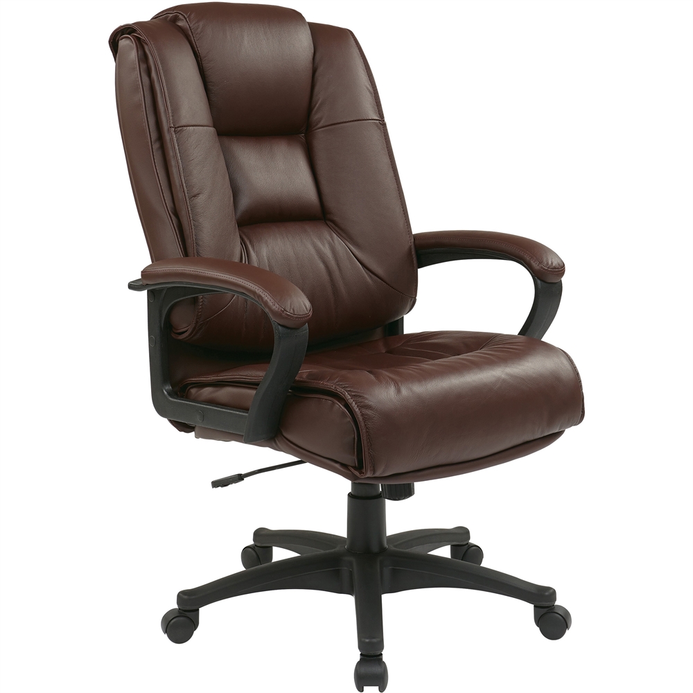 21 50 Seat Width X 22 Depth, Office Star Leather Chair