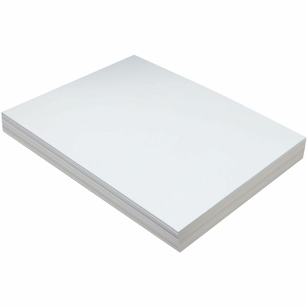 Pacon Tagboard - Craft, Art - 1.10"Height x 9"Width x 12"Length - 100 / Pack - White. Picture 1
