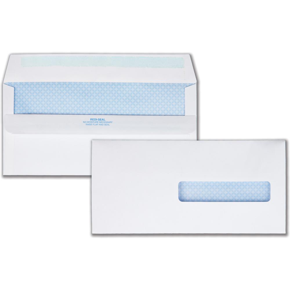 Quality Park Redi-Seal HCFA-1500 Claim Envelopes - Single Window - #10 1/2 - 4 1/2" Width x 9 1/2" Length - 24 lb - Self-sealing - Wove - 500 / Box - White. Picture 1
