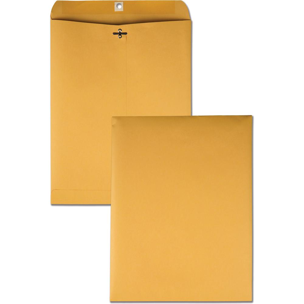 Quality Park 10 x 13 Clasp Envelopes in Dispenser Box - Clasp - #97 - 10" Width x 13" Length - 28 lb - Clasp - 250 / Box - Kraft. Picture 1
