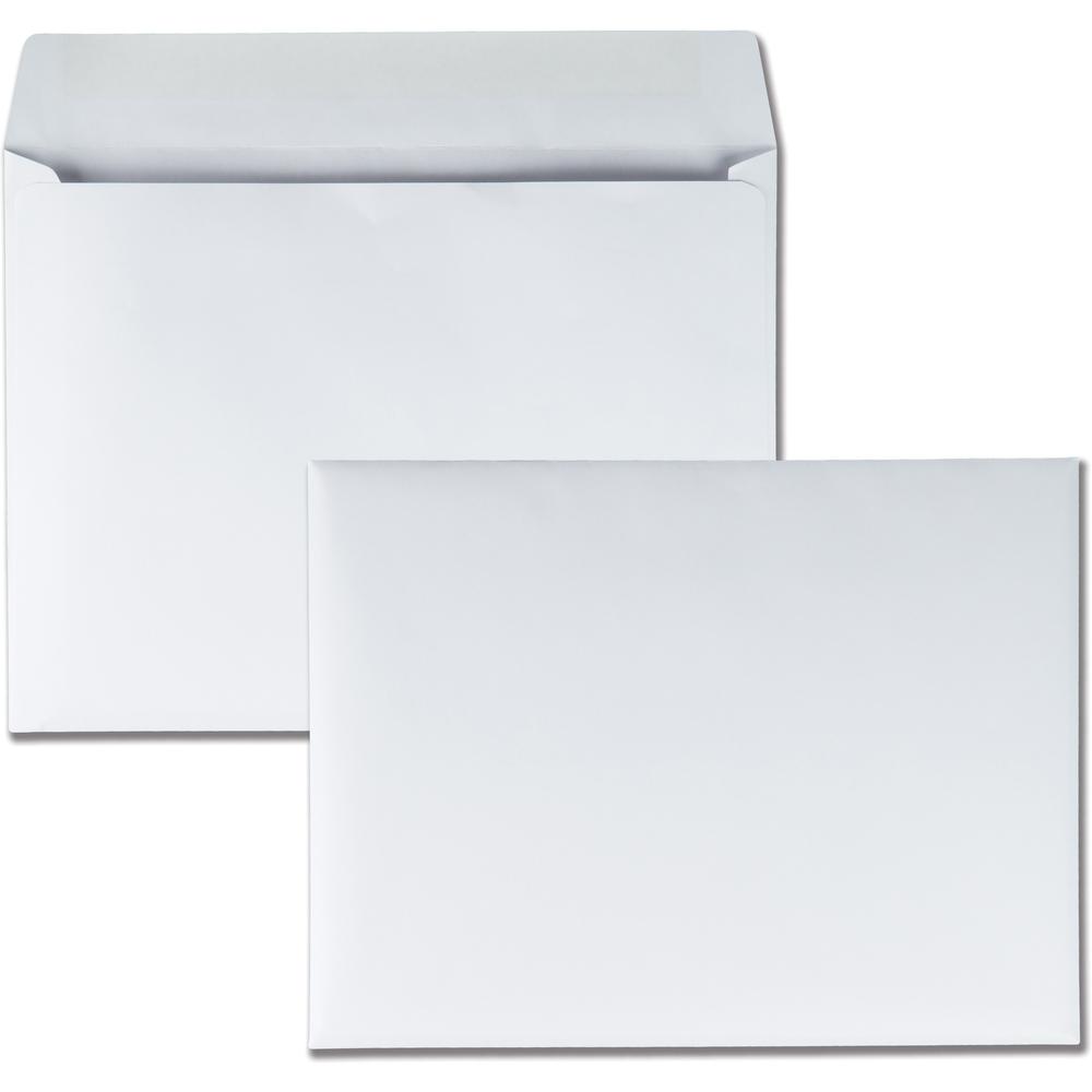 Quality Park 9 x 12 Booklet Envelopes with Open Side - Catalog - #9 1/2 - 9" Width x 12" Length - 28 lb - Gummed - 250 / Box - White. Picture 1