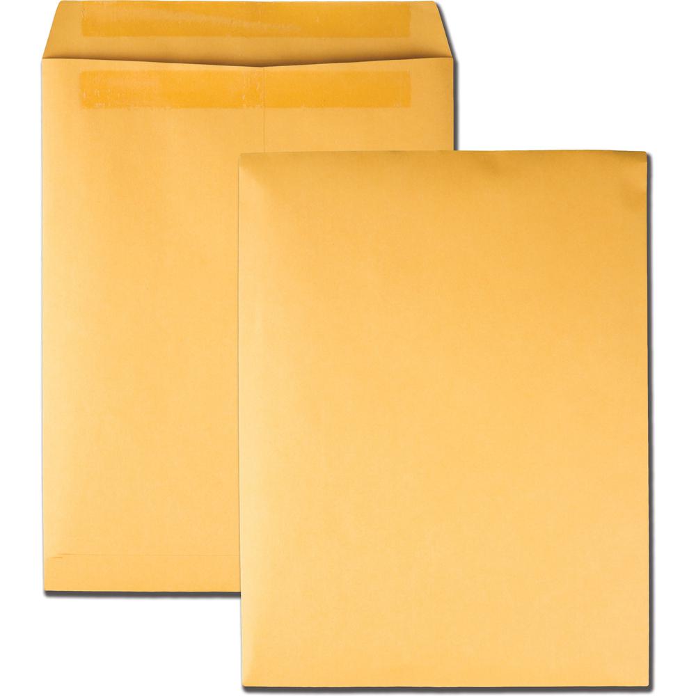 Quality Park Redi-Seal Kraft Catalog Envelopes - Catalog - #13 1/2 - 10" Width x 13" Length - 28 lb - Self-sealing - Kraft - 100 / Box - Kraft. Picture 1