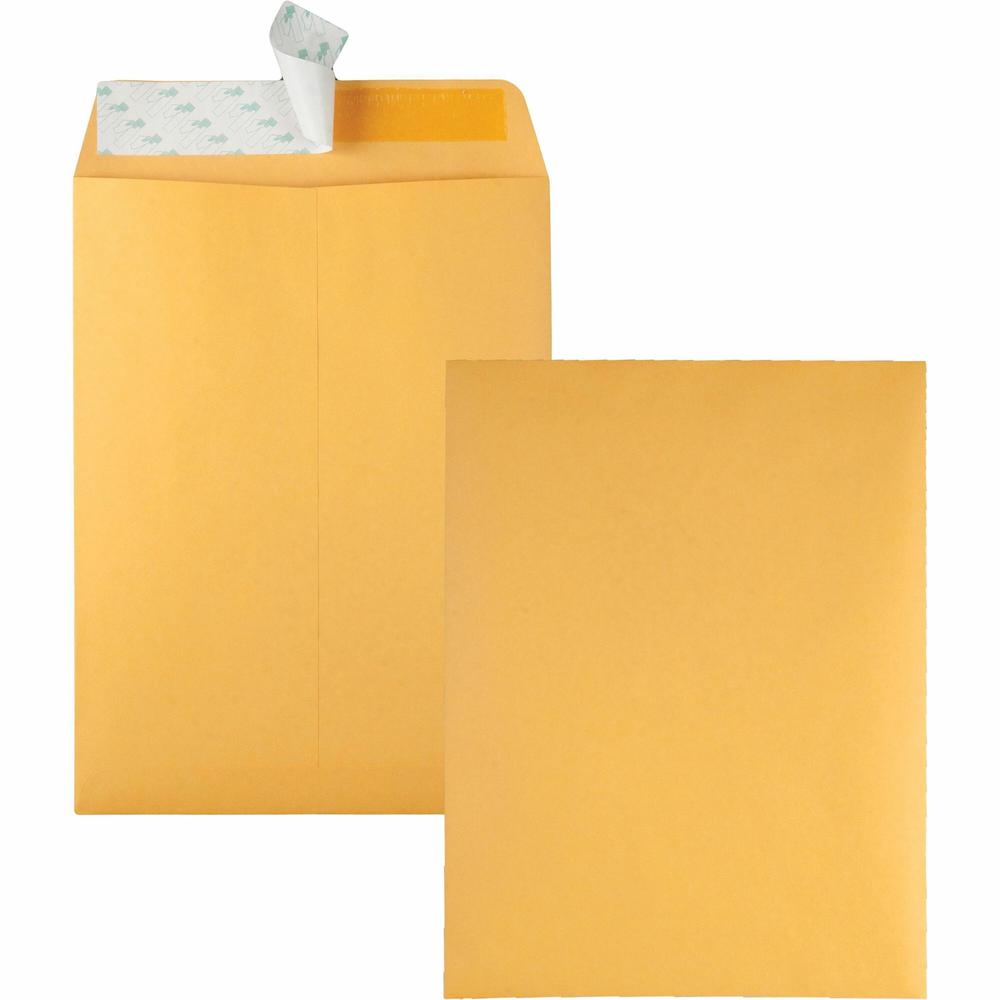 Quality Park 9 x 12 Catalog Envelopes with Redi-Strip&reg; Closure - Catalog - #10 1/2 - 9" Width x 12" Length - 28 lb - Self-sealing - Kraft - 100 / Box - Kraft. Picture 1