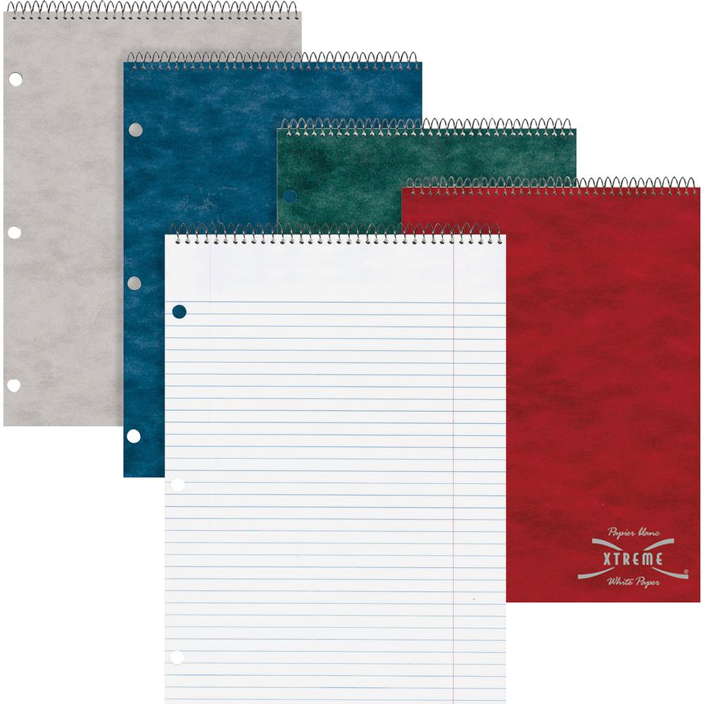 Rediform Porta-Desk 1-Subject Notebooks - 80 Sheets - Coilock - Ruled - 8 1/2" x 11 1/2" - White Paper - Assorted Cover - Pressboard Cover - Micro Perforated - 1 Each. The main picture.