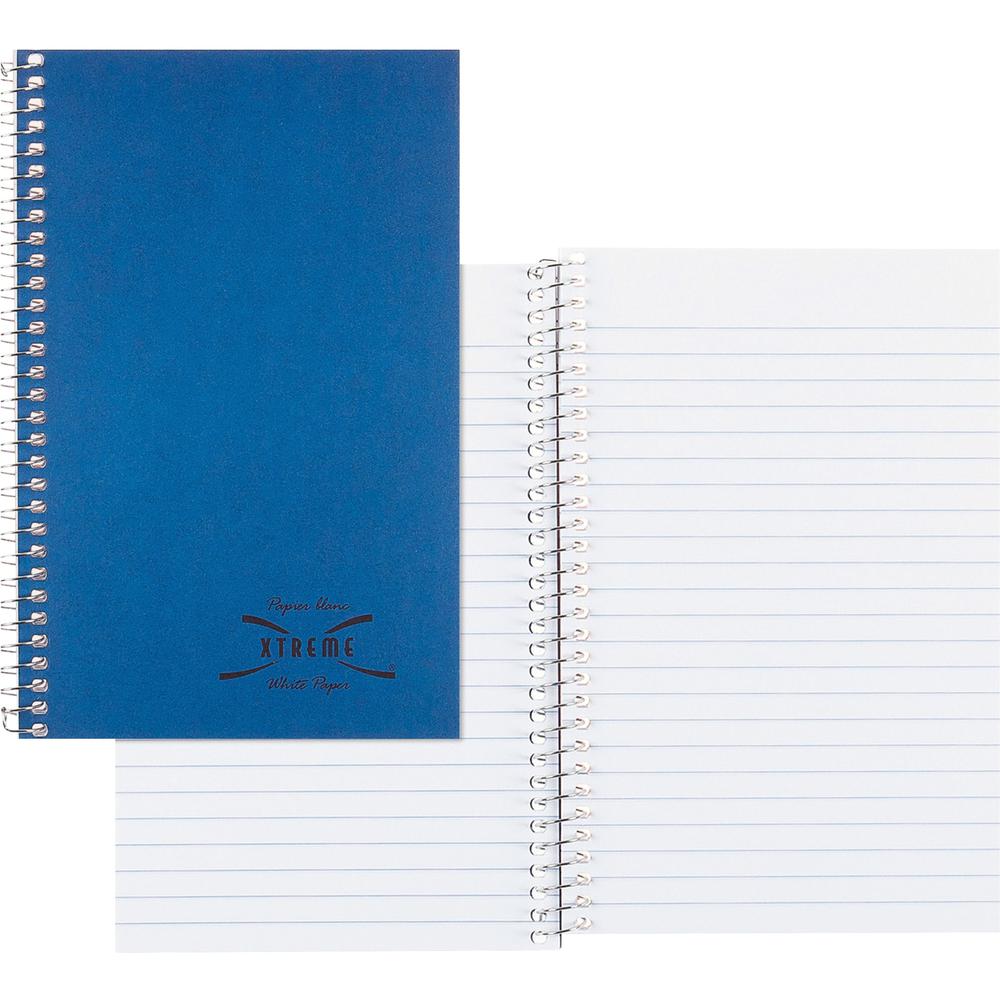Rediform Xtreme Cover 150-Sheet 3-Subject Notebook - 150 Sheets - Coilock - 16 lb Basis Weight - 6" x 9 1/2" - White Paper - Blue Cover - Divider - 1 Each. The main picture.