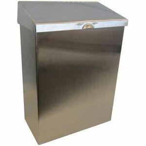 Hospeco Menstrual Care Product Waste Receptacle - Rectangular - 11" Height x 8" Width x 4" Depth - Stainless Steel - Stainless Steel - 1 Each. Picture 1