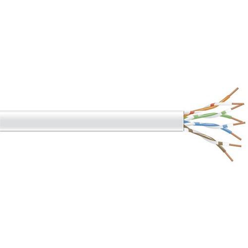 Black Box CAT6 250-MHz Solid Bulk Cable UTP CM PVC WH 1000FT Pull-Box - 1000 ft Category 6 Network Cable for Network Device - Bare Wire - Bare Wire - CM - 24 AWG - White. The main picture.