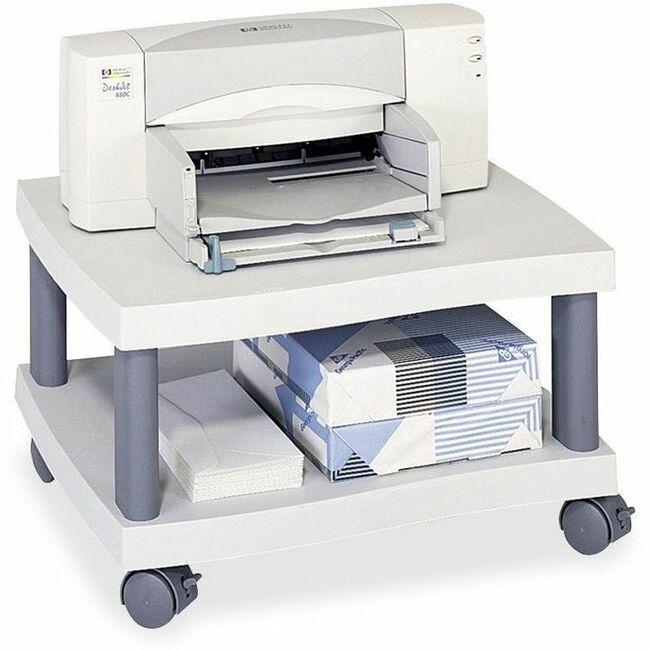 Safco Economy Under Desk Printer Stand - 1 x Shelf(ves) - 11.5" Height x 20" Width x 17.5" Depth - Plastic - Gray. Picture 1