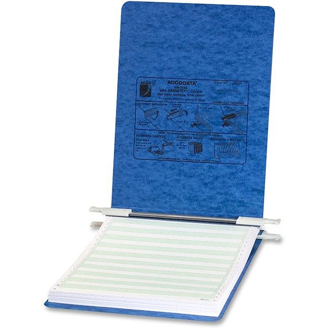 ACCO PRESSTEX Unburst Sheet Covers - 6" Binder Capacity - Letter - 8 1/2" x 11" Sheet Size - Light Blue - Recycled - Retractable Filing Hooks, Hanging System, Moisture Resistant, Water Resistant - 1 E. Picture 1