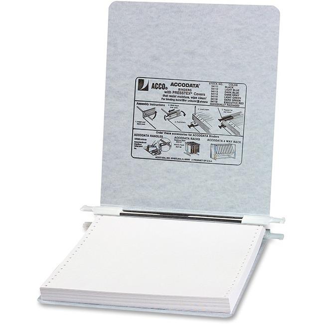ACCO PRESSTEX Unburst Sheet Covers - 6" Binder Capacity - 9 1/2" x 11" Sheet Size - Light Gray - Recycled - Retractable Filing Hooks, Hanging System, Moisture Resistant, Water Resistant - 1 / Each. The main picture.