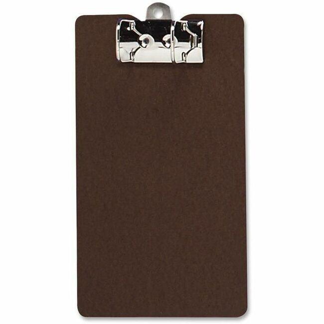 Saunders Lock-O-Matic Legal Archboard - 2.50" Clip Capacity - 9" x 17 1/2" - Hardboard - Brown - 1 Each. Picture 1