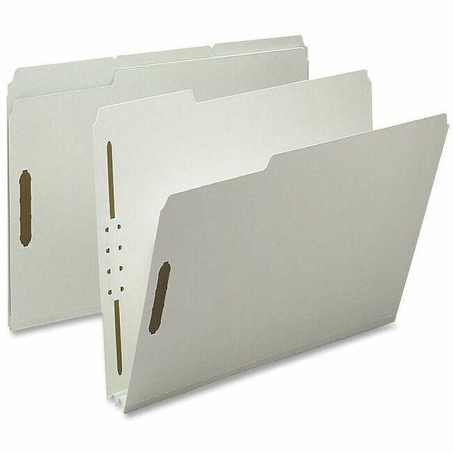 Nature Saver 1/3 Tab Cut Letter Recycled Fastener Folder - 8 1/2" x 11" - 2" Expansion - 2 Fastener(s) - 2" Fastener Capacity for Folder - Top Tab Location - Assorted Position Tab Position - Pressboar. Picture 1